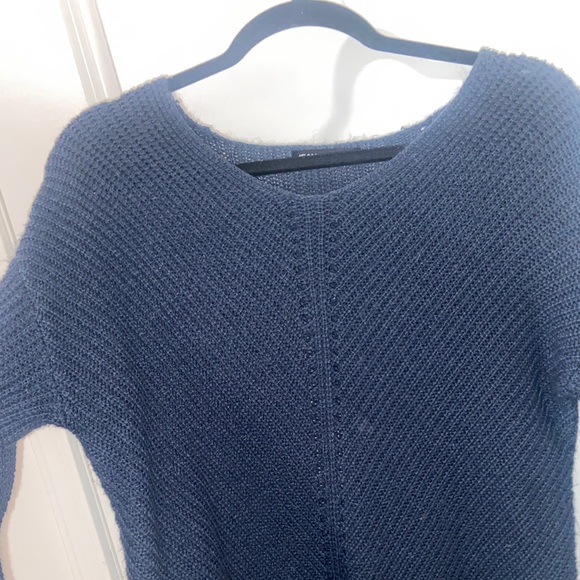 Long Sleeve Navy Knitted Sweater - Picture 2 of 4